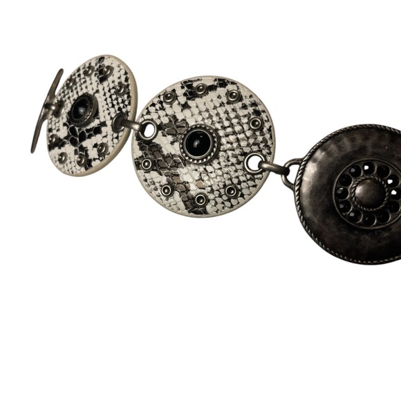 Vintage‎ Faux Snakeskin and Metal Slouchy Women’s Belt *M0235 - Picture 3 of 4